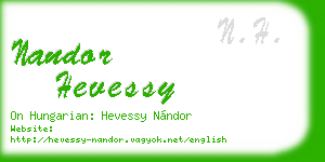 nandor hevessy business card
